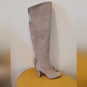 WHBM taupe suede boot size 8 over the knee